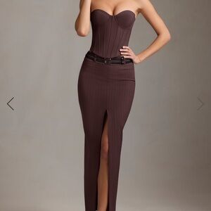 Elegant Brown Strapless set